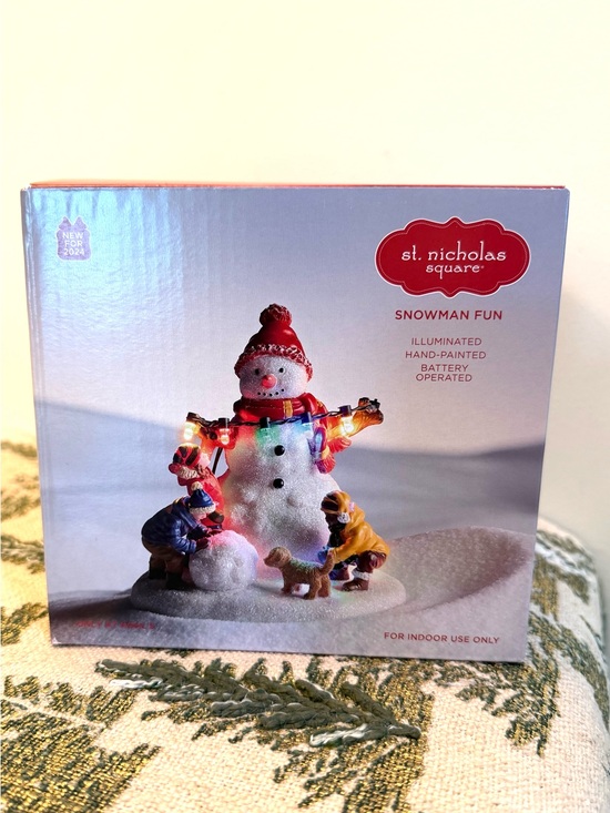 St. Nicholas Square Other - St Nicholas Square Snowman Fun Christmas Village Lighted 2024 NIB Kohl’s